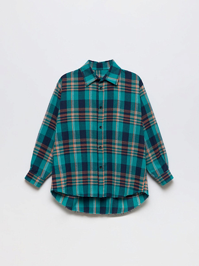 Рубашка в клетку Turquoise-Orange от бренда Stormies