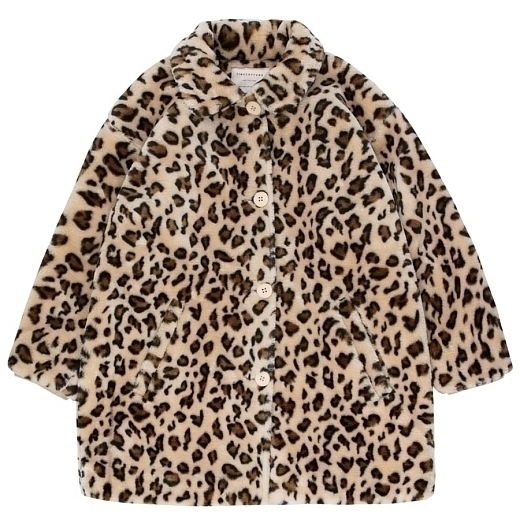 Пальто с принтом леопарда от бренда Tinycottons