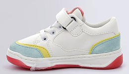 Кеды KOUIC WHITE LIGHT BLUE PINK от бренда KicKers