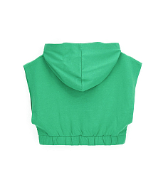 Футболка-кроп зеленая с капюшоном от бренда Original Marines Зеленый