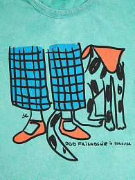 Футболка Dog Friendship от бренда Bobo Choses Зеленый