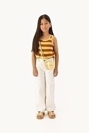 Майка с коричнево-желтыми полосками от бренда Tinycottons