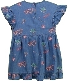 Платье джинсовое с цветным принтом от бренда Billieblush
