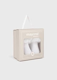 Пинетки кружевные и повязка на голову от бренда Mayoral