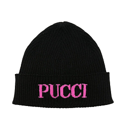 Шапка Black Logo Orchidee от бренда Emilio Pucci