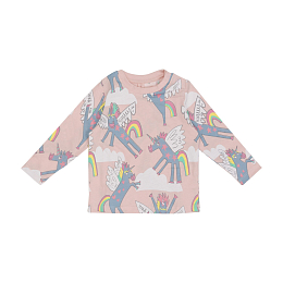 Лонгслив коралловый с единорожками от бренда Stella McCartney kids