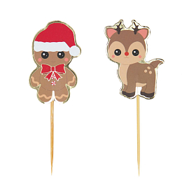 Шпажки Олень и Прянечный человечек от бренда Tim & Puce Factory