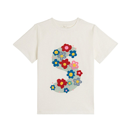 Футболка Floral S Graphic от бренда Stella McCartney kids Молочный