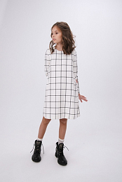 Платье белое в клетку от бренда NOT A TOY