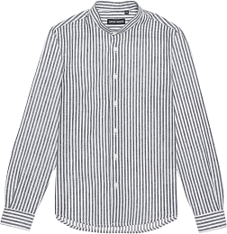 Рубашка в полоску с воротничком-стойкой от бренда Antony Morato