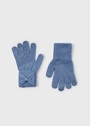 Перчатки голубого цвета с бантами от бренда Mayoral