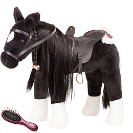 Черная лошадь с расческой от бренда Gotz