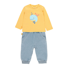 Лонгслив и джоггеры Happy sea creatures от бренда Boboli