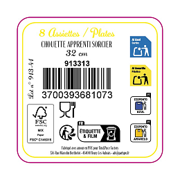 Тарелки Сова Гарри Потерра с золотом 8 шт от бренда Tim & Puce Factory