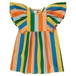 Платье с крылышками в цветную полоску от бренда Tinycottons