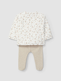 Распашонка с принтом и ползунки от бренда SNUG