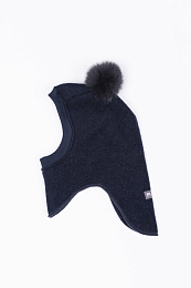 Шапка-шлем Double fur Navy от бренда Peppihat