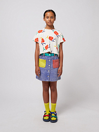 Юбка Color block denim от бренда Bobo Choses