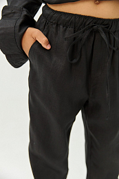 Штаны LINEN Black от бренда Liqlo