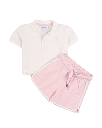 Поло и розовые шорты от бренда Trussardi