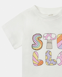 Футболка Milk Woodland Lettering от бренда Stella McCartney kids Молочный