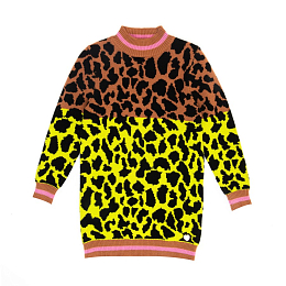 Платье с анималистичным принтом от бренда JOHN RICHMOND