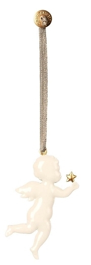 Металлическая елочная игрушка "Ангел" со звездой от бренда Maileg