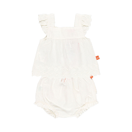 Блуза с рюшами и блумеры от бренда Boboli