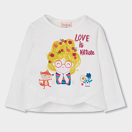 Лонгслив Doll and fox от бренда Boboli