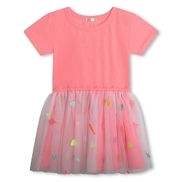 Платье с фатиновой юбкой розового цвета от бренда Billieblush