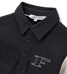 Поло с контрастными рукавами от бренда Original Marines