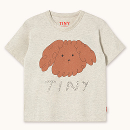 Футболка CURLY DOG от бренда Tinycottons Молочный