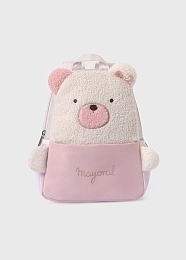 Рюкзак плюшевый с мишкой розовый от бренда Mayoral