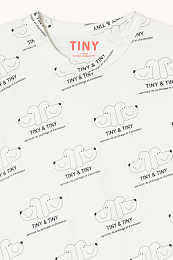 Футболка с принтом собак от бренда Tinycottons Белый