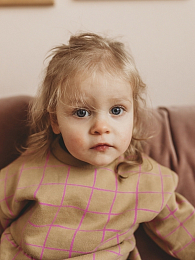 Свитшот с баской в клетку от бренда Sproet & Sprout