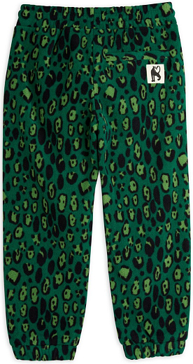 Джоггеры LEOPARD FLEECE GREEN от бренда Mini Rodini