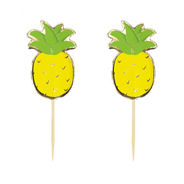 Шпажки Ананасы с золотом 10 шт от бренда Tim & Puce Factory