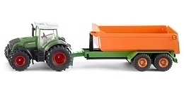 Трактор Fendt с крюковым прицепом-кузовом от бренда Siku