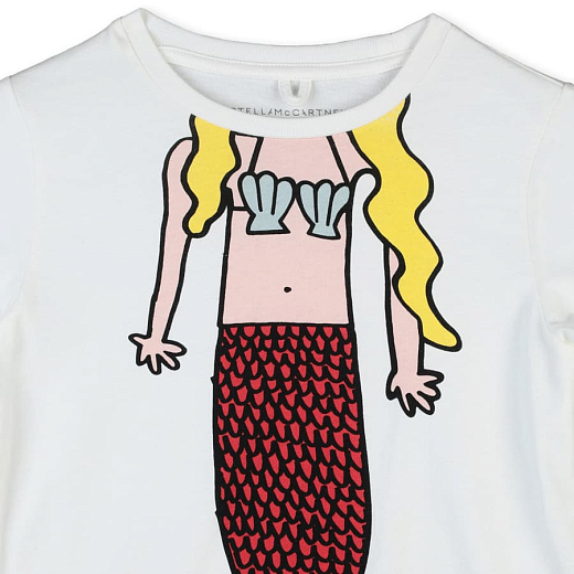 Футболка MERMAID от бренда Stella McCartney kids Белый