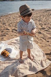 Рубашка и шорты Mare Beige Green Stripe от бренда GNGA