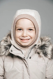 Шапка-шлем Owl beige от бренда Peppihat