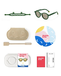 Очки TODDLER Round Sunglasses-Classic Olivio-Cactus Green от бренда Olivio and Co