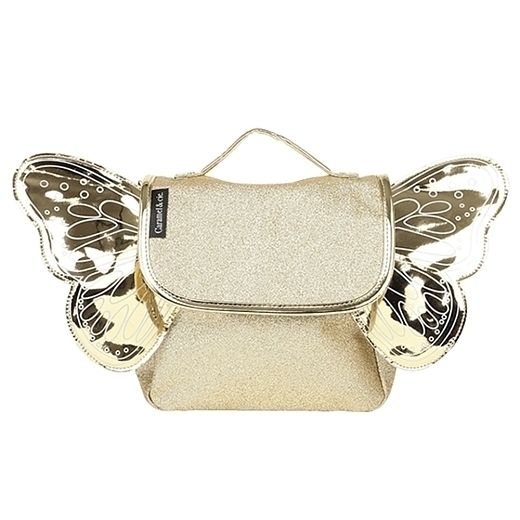 Портфель Papillon mini с крылышками золотой от бренда Caramel et Cie