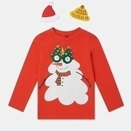 Лонгслив Snowman Graphic от бренда Stella McCartney kids