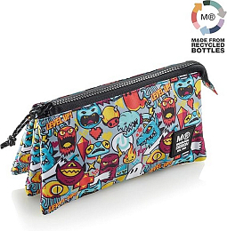 Пенал с тремя отделениями Монстрики от бренда MiquelRius