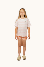 Футболка STRIPES PINK от бренда Tinycottons Розовый Белый
