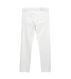 Джинсы белого цвета с бахромой от бренда Original Marines