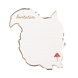 Пригласительные открытки Белочка 8 шт от бренда Tim & Puce Factory