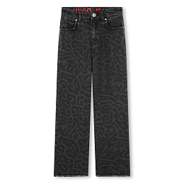 Джинсы широкие Animal Print от бренда HUGO