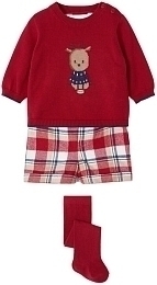 Джемпер с оленем, шорты и колготки от бренда Mayoral